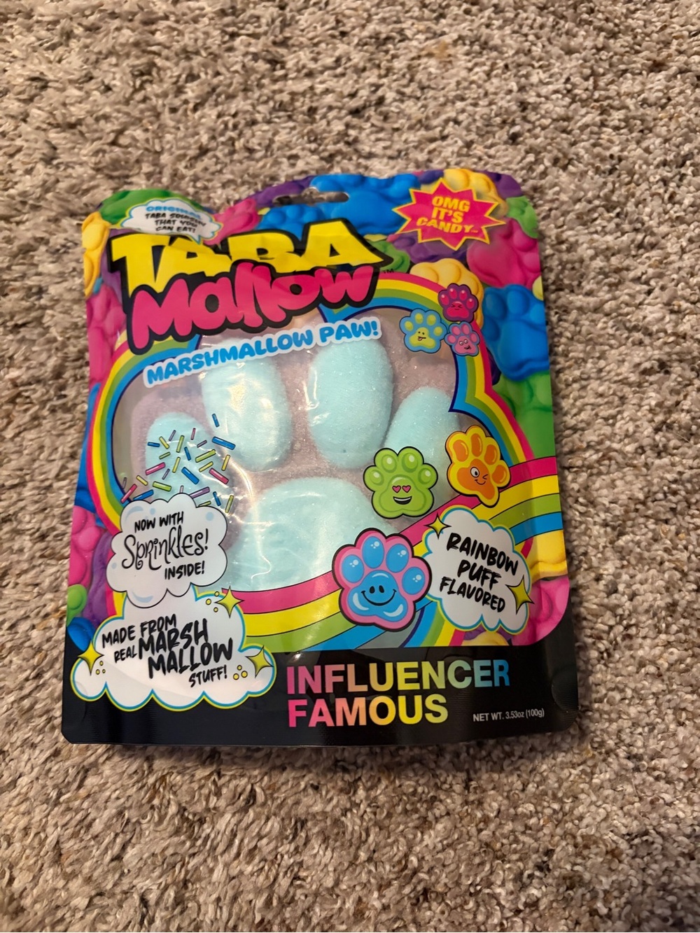 Influenced Famous Taba Marshmallow Paw - Blue Marshmallow Treat